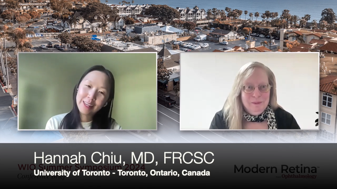 Hannah Chiu, MD, FRCSC, highlights some of the early benefits of an AI-operated telephone call system for postoperative patient care at WIO 2024