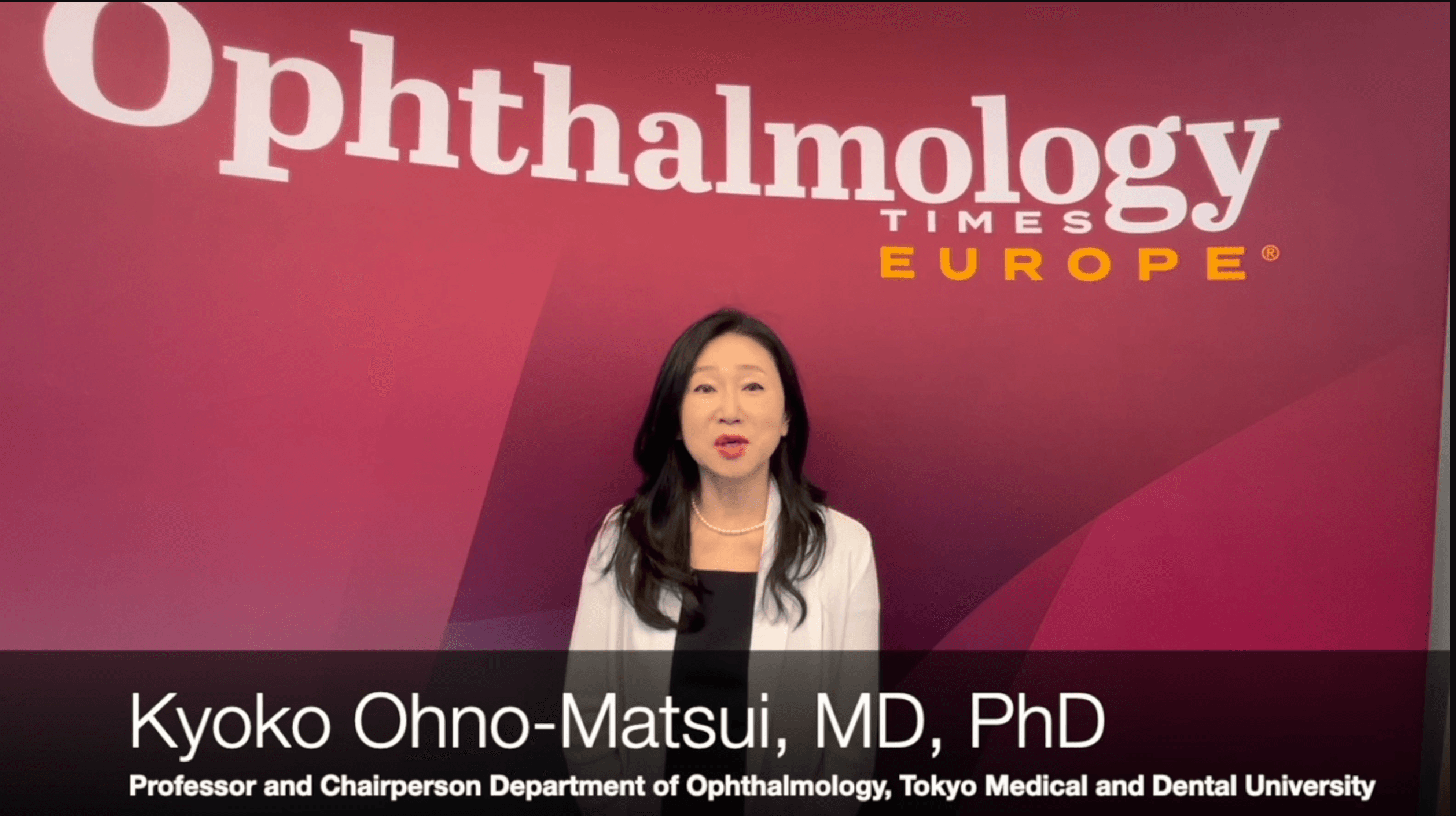 EURETINA 2024: Kyoko Ohno-Matsui, MD, PhD, shares a keynote on cutting-edge technologies for pathologic myopia